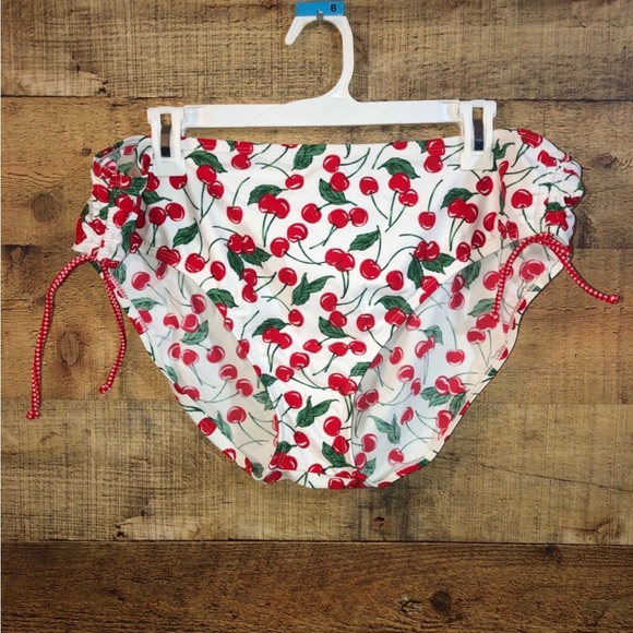 Carolina Blues cherry vintage high waisted bikini bottoms - Picture 1 of 4
